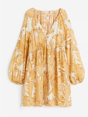 H&M Boho Print Tunic Blouse 2X NWT Flowy Resort Coastal Top